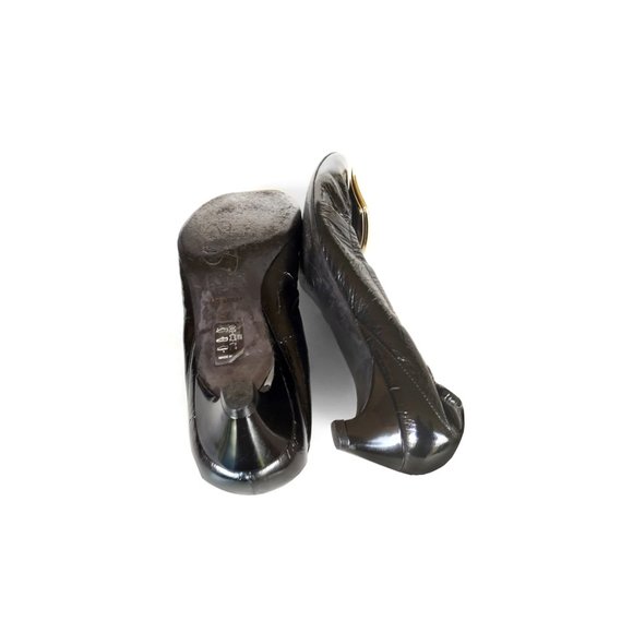 ROGER VIVIER 37 Black Patent Leather Kitten Heel Pump *LOVELY* Womens Si… - Picture 7 of 11